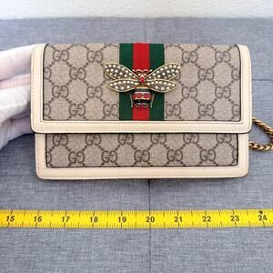 Authentic Gucci Dionysus Bee GG Supreme Chain Shoulder Crossbody Bag